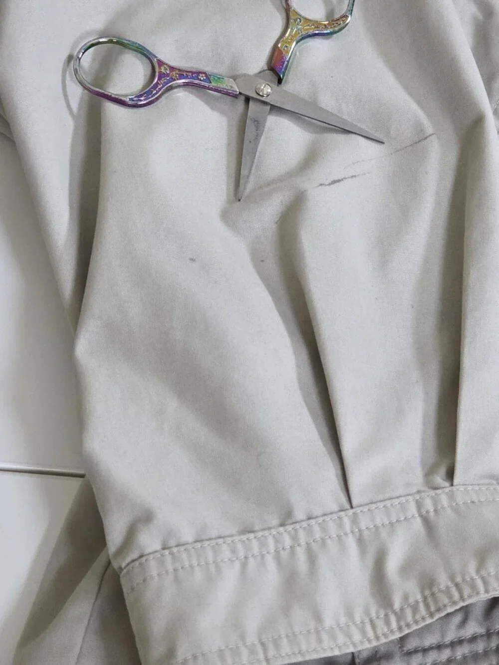 Vtg Eddie Bauer Field Jacket Men L Beige LS Grandpa Outdoor Heritage Lined FLAWS